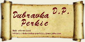Dubravka Perkić vizit kartica